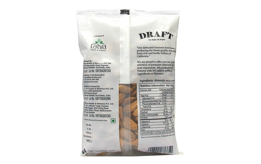 Draft California Almonds98    Pack  500 grams